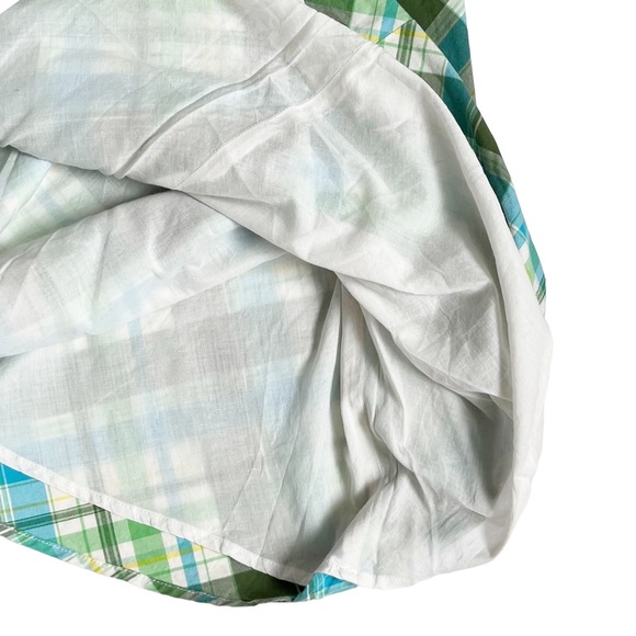 GAP Plaid Retro Dress Strapless Cotton Summer - Picture 9 of 13